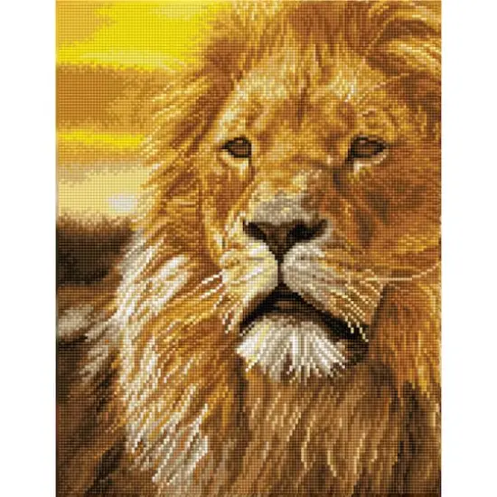 Diamond Dotz&reg; Intermediate Lord of the Serengeti Pre-Framed Diamond Painting Kit {1}