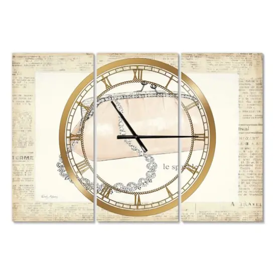 Designart 'Chic Galm Closet Ii Traditional Multipanel Wall Clock {1}