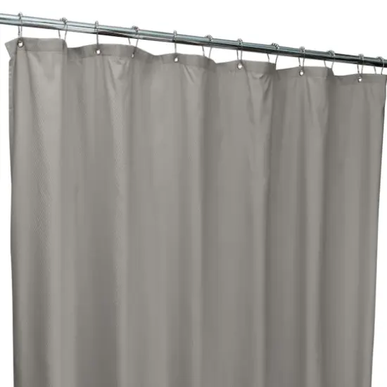 Bath Bliss Heather Gray Microfiber Soft Touch Shower Diamond Design Curtain Liner {1}