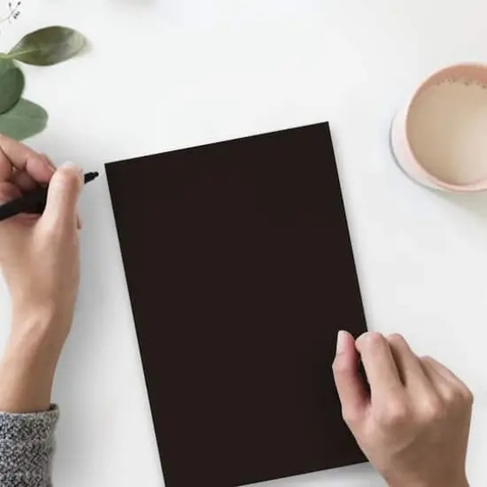 JAM Paper Matte Black Linen 8.5" x 11" 80lb. Cardstock, 250 Sheets {3}