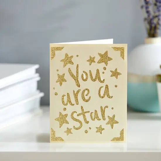 Cricut Joy&trade; Insert Cards Cream & Gold Glitter {3}
