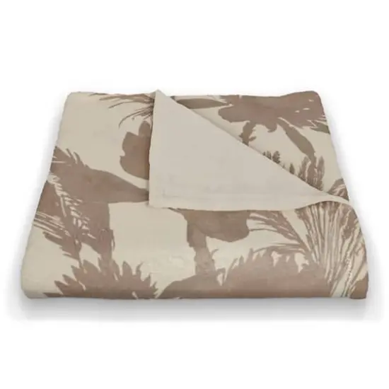 Tones Protea Blooms Coral Fleece Blanket Neutral {3}