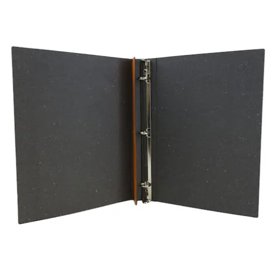 JAM Paper 0.75" Italian Leather 3-Ring Binder Orange {5}