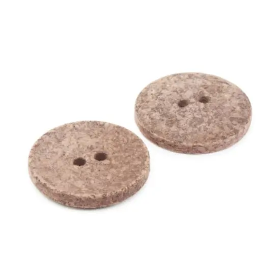 Dritz&reg; 23mm Recycled Cotton Round Buttons, 6ct. Medium brown {8}