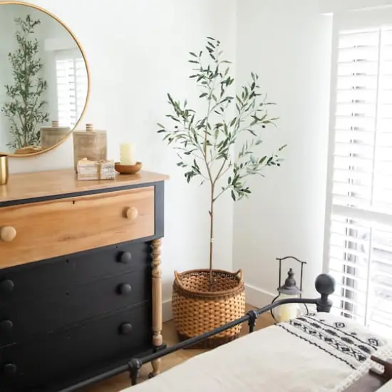 Artificial Slim Minimalist Olive Tree {3}