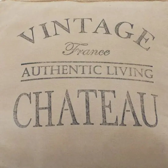 Brown Canvas Rustic Stool, 19" x 21" x 20" {10}