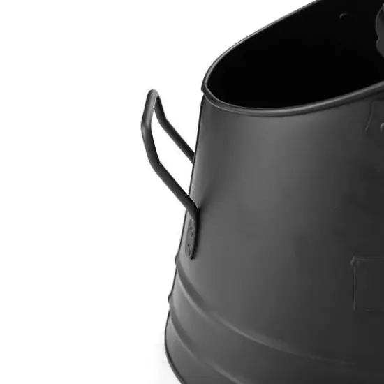 Mind Reader Small Black Fireplace Bucket With Shovel {8}