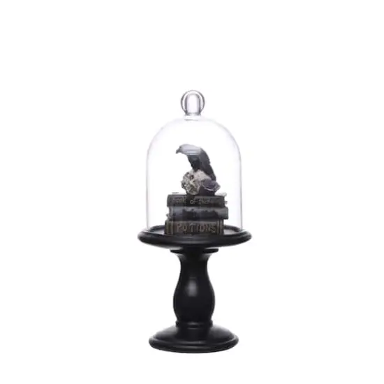 11.25" Black Crow Cloche Tabletop Accent by Ashland&reg; {1}