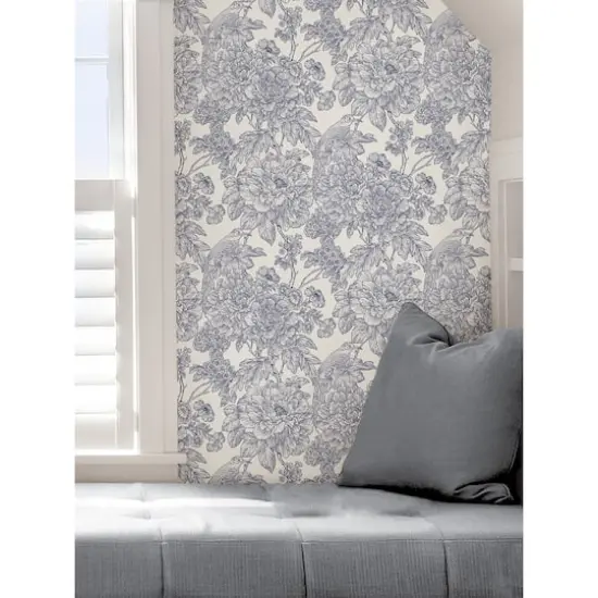 NuWallpaper Blue Sudbury Peel & Stick Wallpaper {5}