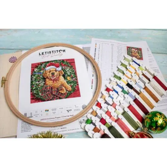 Letistitch Christmas Puppy Counted Cross Stitch Kit {6}