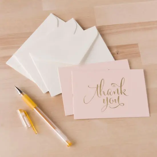 Blush & Gold Thank You Cards & Envelopes By Celebrate It&trade; {3}
