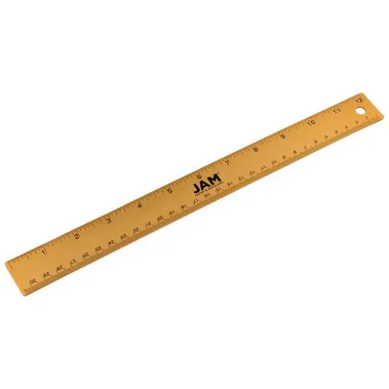 JAM Paper Metallic Stainless Steel Rulers, 12ct. Orange {2}