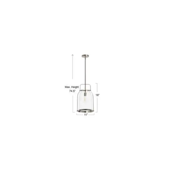 Hello Honey&reg; Robert Stevenson Lighting Channing Metal & Glass Ceiling Light Polished Nickel {7}