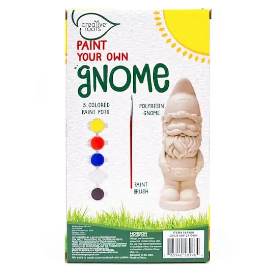 Creative Roots&trade; Paint Your Own Gnome Figurine Kit {8}