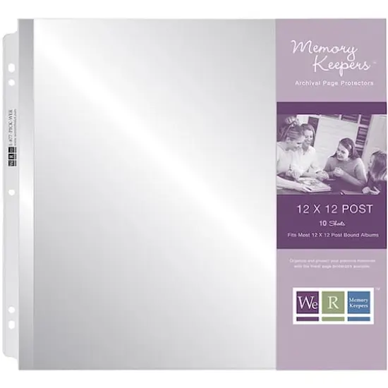 We R Memory Keepers&reg; 12" x 12" Post Page Protectors, 10ct. {1}
