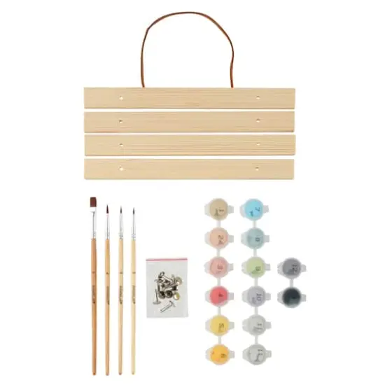 8" x 10" Butterflies Paint-by-Number Kit with Wood Display Hanger by Artist's Loft® {3}