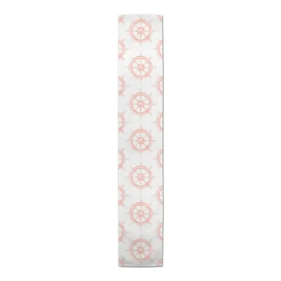 Boat Wheel Indoor/Outdoor Table Runner Pink {1}