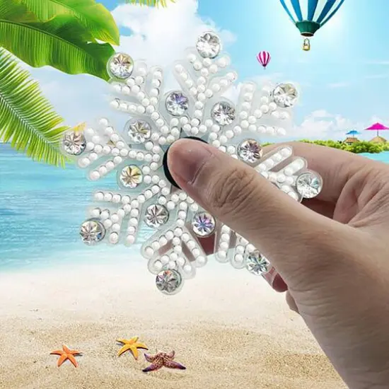Sparkly Selections Snowflake Fidget Spinner Diamond Painting {1}