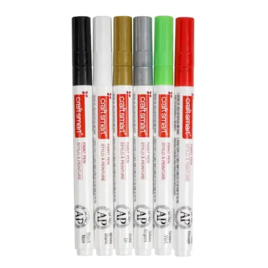 Holiday Medium Line 6 Color Paint Pen Set by Craft Smart&reg; {1}