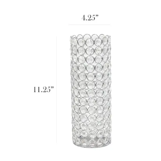 Elegant Designs&trade; 11" Chrome Crystal Decorative Vase {3}