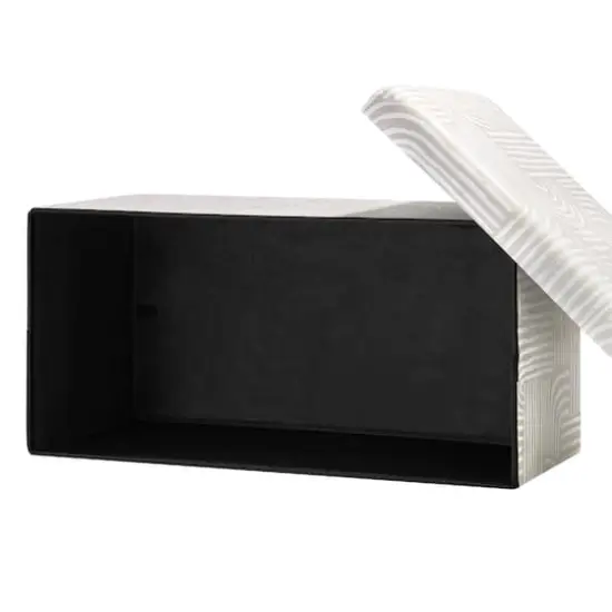 American Art Decor Concealed Cache Padded Foldable Storage Stool - 2.75" x 30" {6}