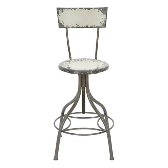 41" Metal Vintage Bar Chair Beige {1}