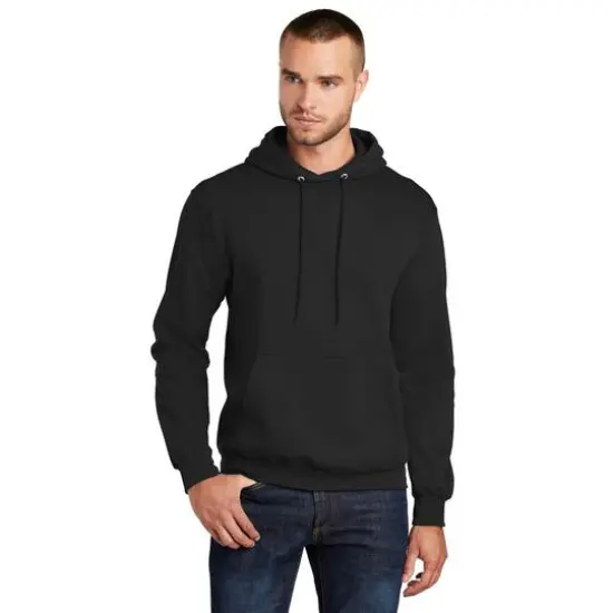 Port & Company&reg; Tall Core Fleece Pullover Hooded Sweatshirt Jet Black {3}
