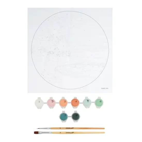 Sunset Beach Paint-by-Number Round Plywood Surface Kit by Artist's Loft&reg; {3}