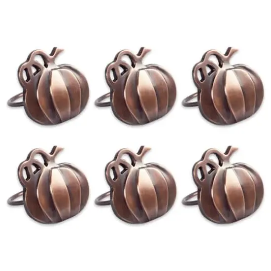 DII&reg; Harvest Pumpkin Napkin Ring Set, 6ct. {1}