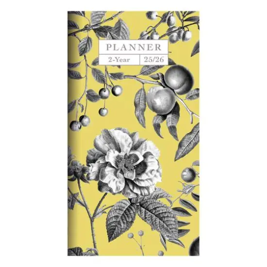 TF Publishing 2025-2026 Yellow Botanical Small Monthly Pocket Planner {1}