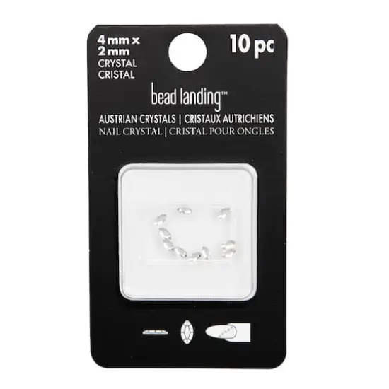 4mm Crystal Navette Glue-On Austrian Crystals by Bead Landing&trade;, 10ct. {4}