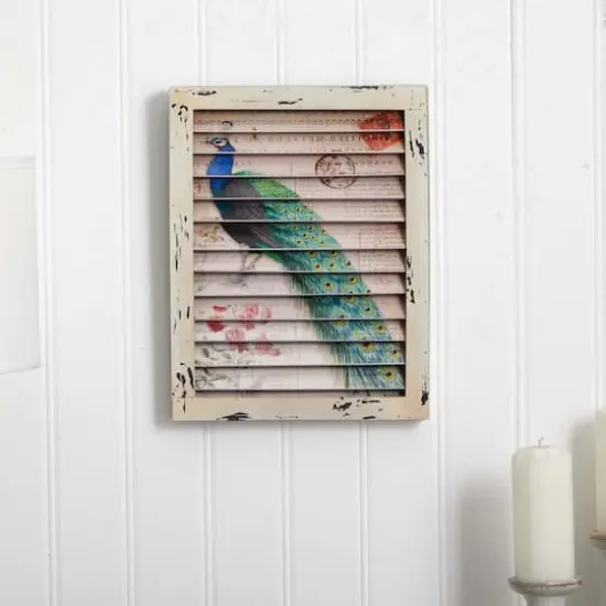 Peacock Window Shutter Wall D&eacute;cor {4}