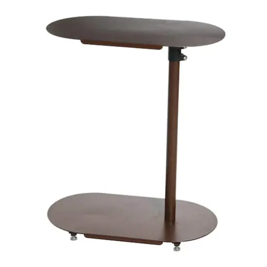 Hello Honey&reg; Modern Adjustable C-Shaped End Table Vintage Brown {1}