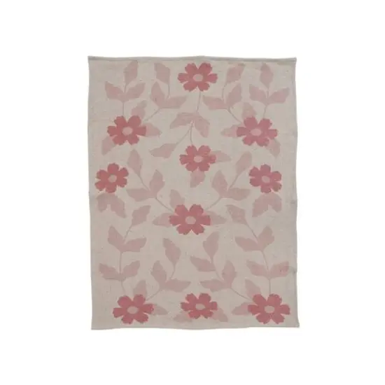 Hello Honey&reg; Pink & Cream Floral Recycled Cotton Blend Baby Blanket {1}