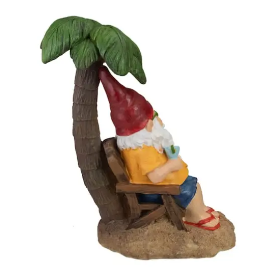 12.25" Tropical Gnome Outdoor Garden Statue {5}