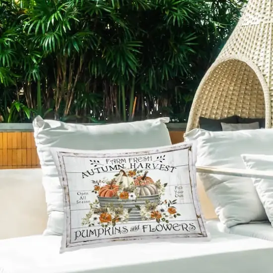 Stupell Industries Farm Fresh Harvest Pumpkin Outdoor Printed Pillow {3}