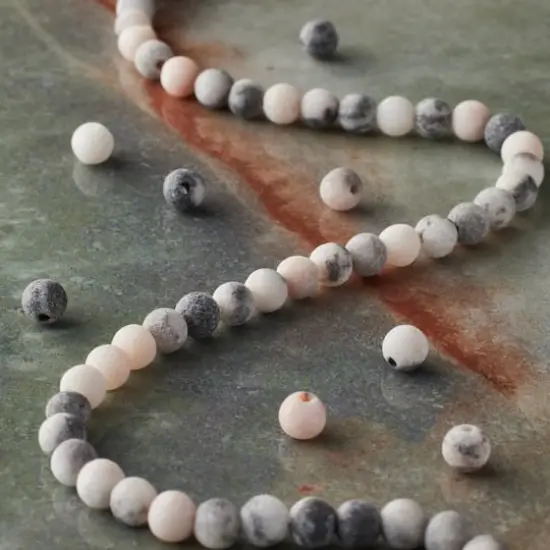 Pink Zebra Matte Round Beads, 4mm by Bead Landing&trade; {3}