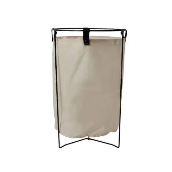 Household Essentials 23" Standing Laundry Hamper with Removable Bag Natural {8}