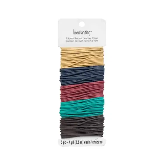 1.5mm Light Round Leather Cord Assortment by Bead Landing&trade; {5}