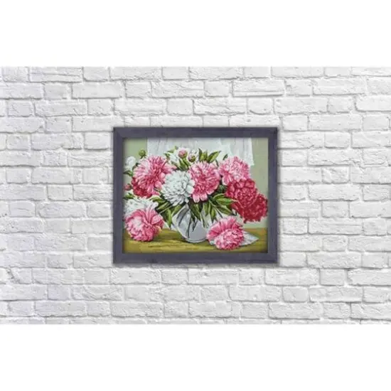 Wizardi Vibrant Peonies Diamond Painting Kit {1}