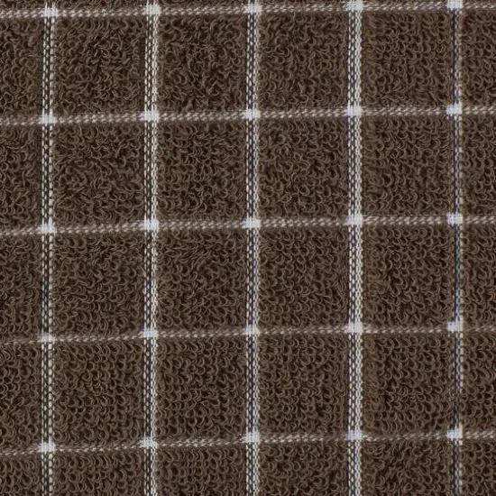 DII&reg; Combo Windowpane Dishcloth Set Brown/White {5}