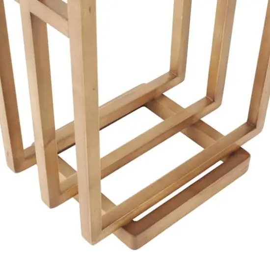 33" Brown Sleek Modern Quilt Rack {6}