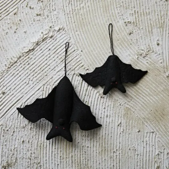 Hello Honey&reg; Black Wool Felt Bat Ornament {3}