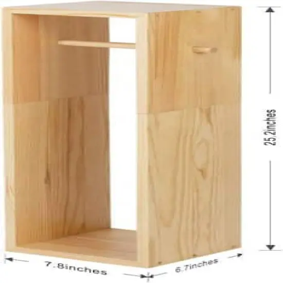 Natural Brown Wood Toilet Paper Holder with 6 Rolls Storage {3}