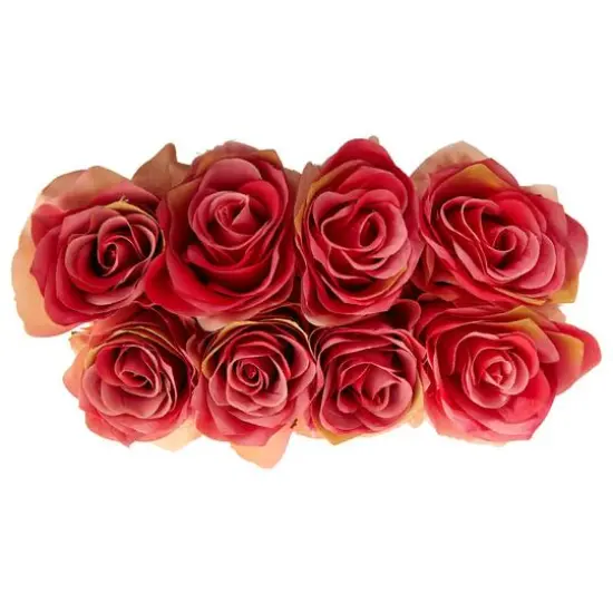 Rose Arrangement In Black Square Vase Dark Pink {4}