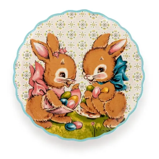 Mr. Cottontail 8" Scalloped Easter Plates Set {7}