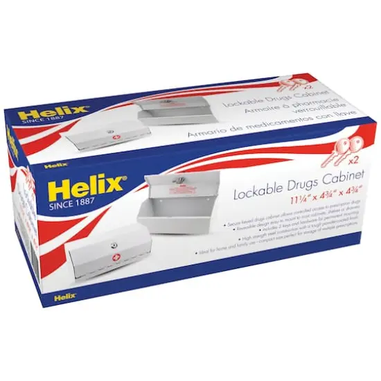 Helix&reg; White Locking Prescription Drug Cabinet {1}