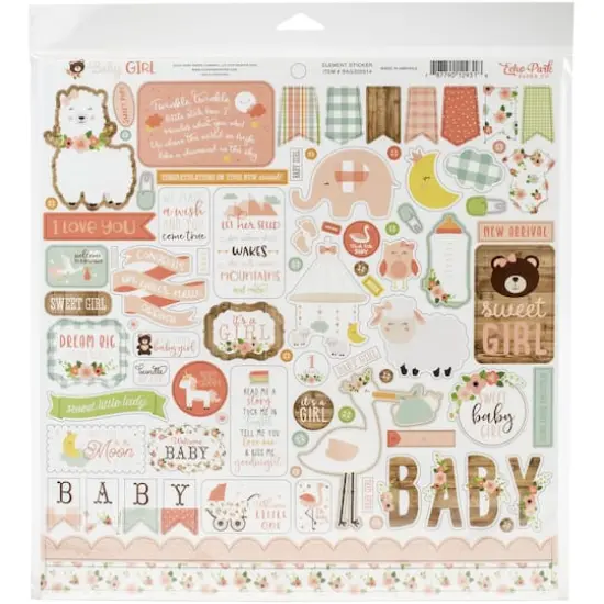Echo Park&trade; Paper Co. Baby Girl Collection Kit, 12" x 12" {3}