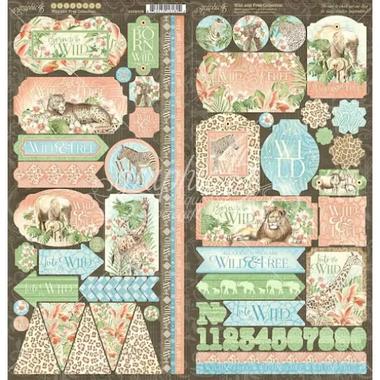 Graphic 45&reg; Wild & Free Collection Cardstock Stickers {1}
