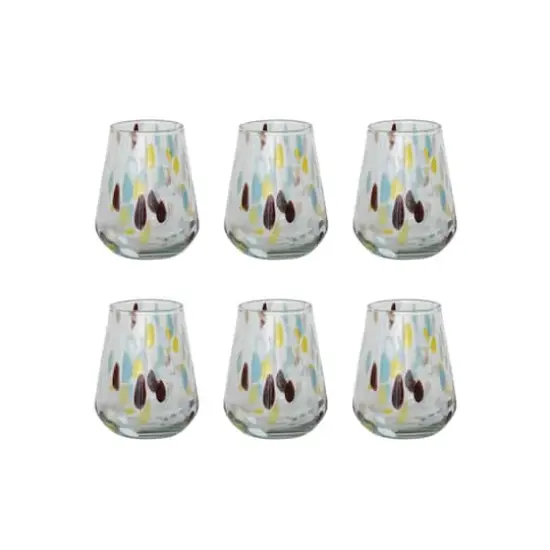 Hello Honey&reg; 12.5oz. Blown Confetti Drinking Glasses, 6ct. {1}